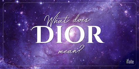 does dior mean god